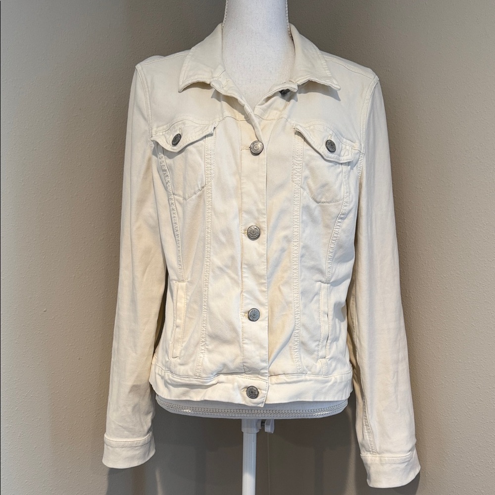 Vintage America Blue | Classic Jean Jacket | Cream | Large